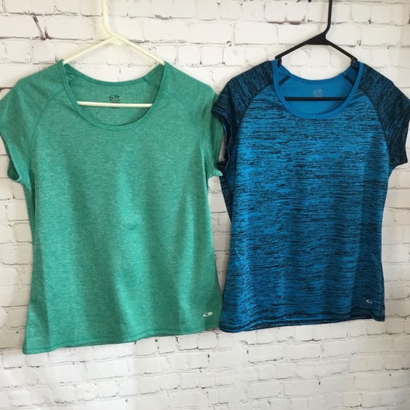 Champion Tops - Lot of 2 Champion Workout Shirts Size Large Women’s Fitted Active wear